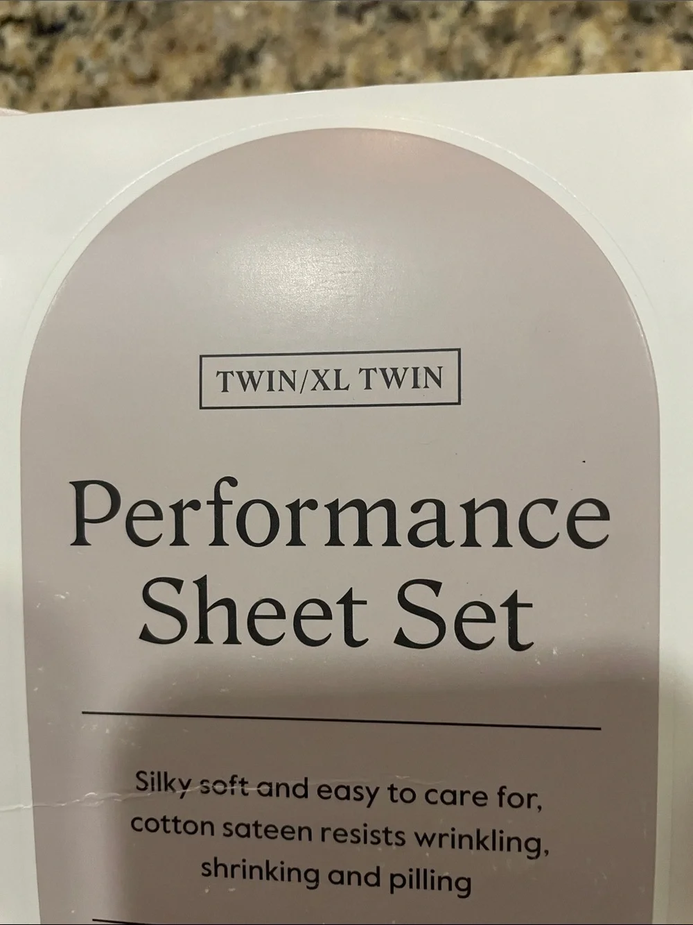 Threshold Performance Sheet Set in Blush Pink and White